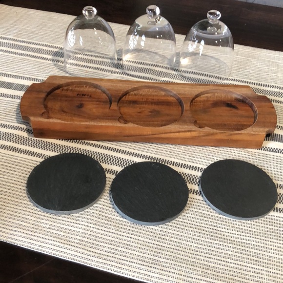 Glass Domed Wooden Serving Tray - Picture 6 of 10